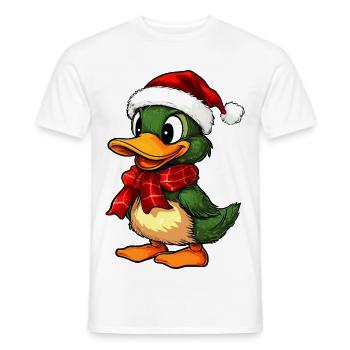 Canards de Noël - T-shirt homme - blanc - Devant - AI Model Male 178 dark (178cm)