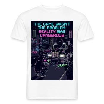 Gamer Reality - Men's T-Shirt - white - Front - AI Model Male 178 dark (178cm)
