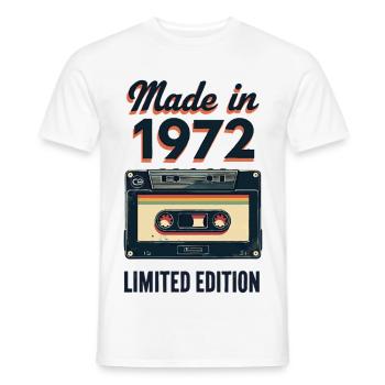 Produit en 1972 – Édition limitée - T-shirt homme - blanc - Devant - AI Model Male 178 dark (178cm)