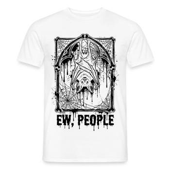 Ew People Bat Gothic - Men's T-Shirt - white - Front - AI Model Male 178 dark (178cm)