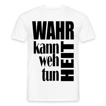Wahrheit kann weh tun - Männer T-Shirt - Weiß - Vorne - AI Model Male 178 dark (178cm)