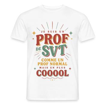 Prof de SVT super cool, idée cadeau Prof cool - T-shirt homme - blanc - Devant - AI Model Male 178 dark (178cm)