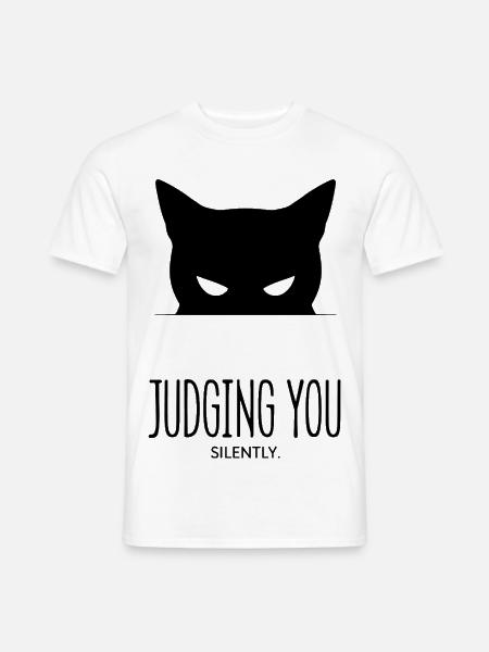 Judging you - Männer T-Shirt - Weiß