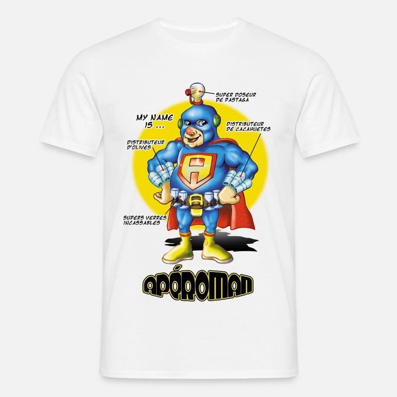 apéroman - Männer T-Shirt - Weiß