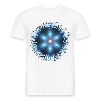 Fleur de la vie / fleur de la vie - univers - T-shirt homme - blanc - Devant - AI Model Male 178 dark (178cm)