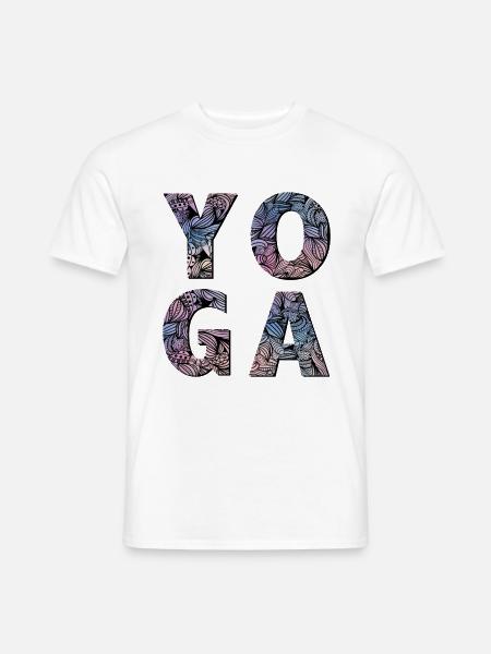 Yoga - Männer T-Shirt - Weiß