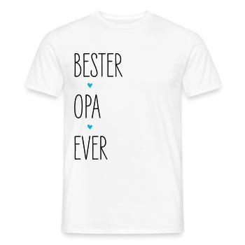 Bester Opa Ever, Großvater Herz Geburtstag Familie - Männer T-Shirt - Weiß - Vorne - AI Model Male 178 dark (178cm)