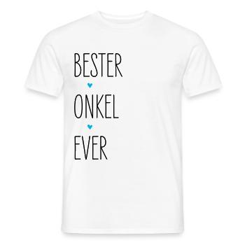 Bester Onkel Ever, Herz, Geburtstag, Familie - Männer T-Shirt - Weiß - Vorne - AI Model Male 178 dark (178cm)