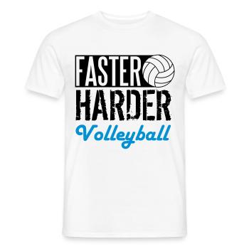 Faster, harder, Volleyball - Männer T-Shirt - Weiß - Vorne - AI Model Male 178 dark (178cm)