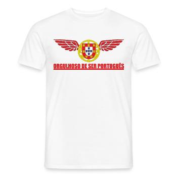 Orgulhoso de ser Português Couleur - T-shirt homme - blanc - Devant - AI Model Male 178 dark (178cm)