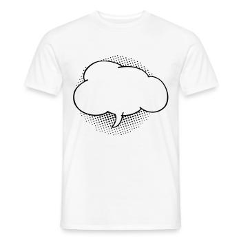 Bulle nuage - T-shirt homme - blanc - Devant - AI Model Male 178 dark (178cm)