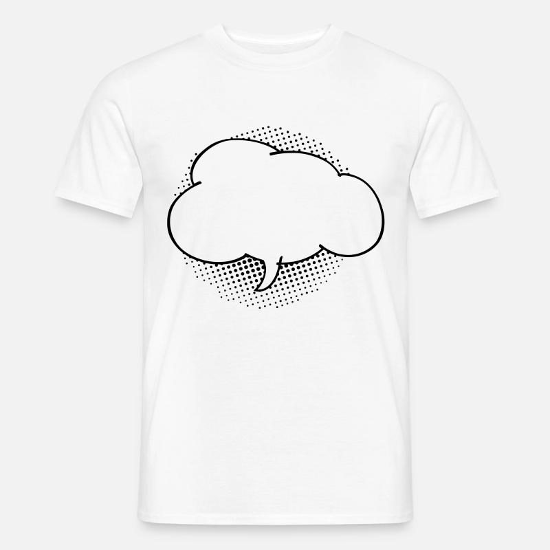 Sprechblase Wolke - Männer T-Shirt - Weiß