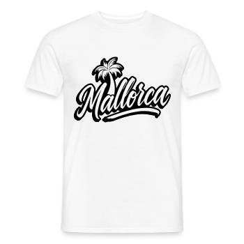 Palmiers lettrage de Majorque - T-shirt homme - blanc - Devant - AI Model Male 178 dark (178cm)