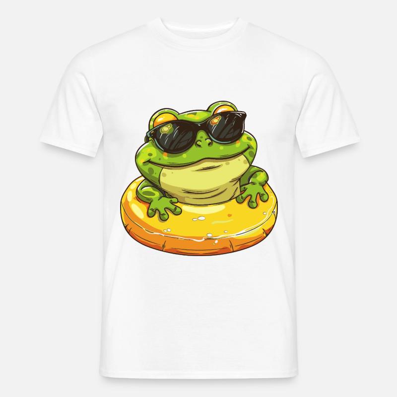 Frosch Comic Cool - Männer T-Shirt - Weiß