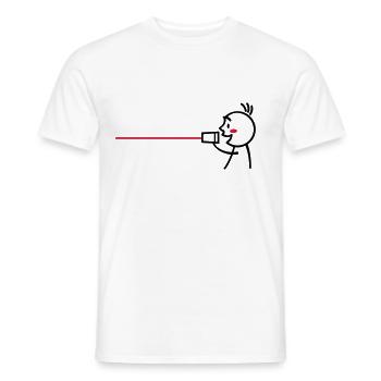 love tin can telephone couple shirt - boy - Männer T-Shirt - Weiß - Vorne - AI Model Male 178 dark (178cm)
