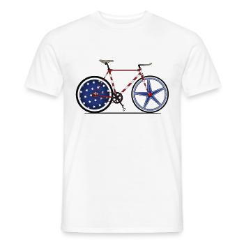I love my BIKE - Männer T-Shirt - Weiß - Vorne - AI Model Male 178 dark (178cm)