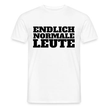 Finally Normal People Funny saying gift - Men's T-Shirt - white - Front - AI Model Male 178 dark (178cm)