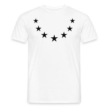Stars - Men's T-Shirt - white - Front - AI Model Male 178 dark (178cm)