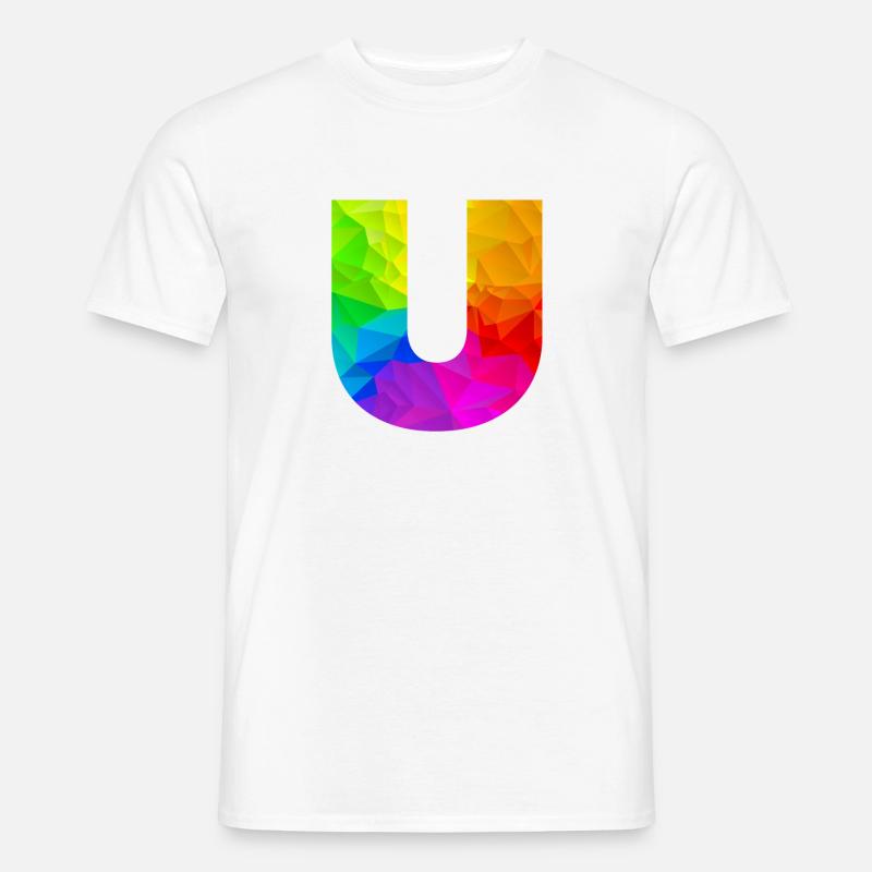 Polygon U - Männer T-Shirt - Weiß
