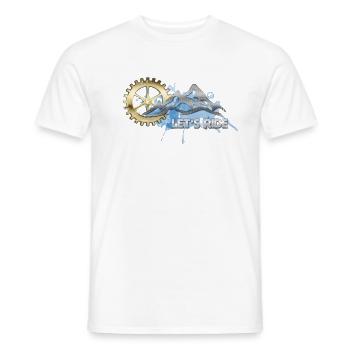 Mountainbike - Männer T-Shirt - Weiß - Vorne - AI Model Male 178 dark (178cm)