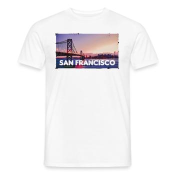 San Francisco America USA - Men's T-Shirt - white - Front - AI Model Male 178 dark (178cm)