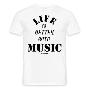 Chanson Musicale Melody Singer Life Band Cadeau - T-shirt homme - blanc - Devant - AI Model Male 178 dark (178cm)