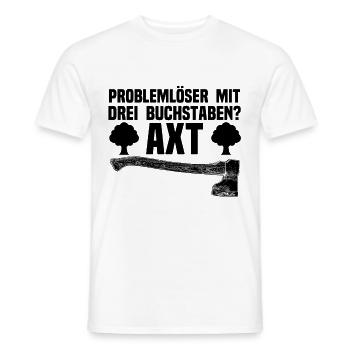 lumberjack - Men's T-Shirt - white - Front - AI Model Male 178 dark (178cm)