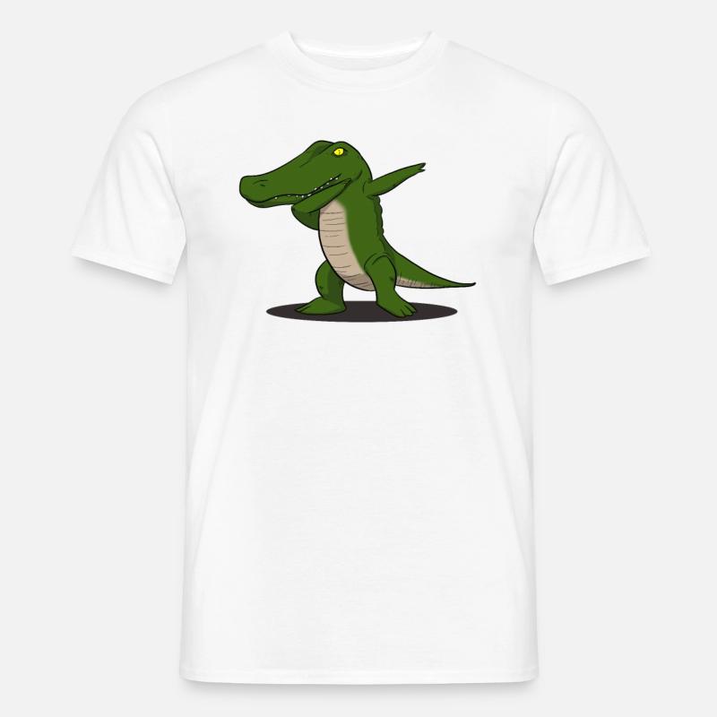 Krokodil Kroko Dab Dabbing Trend Tanz dapping - Männer T-Shirt - Weiß