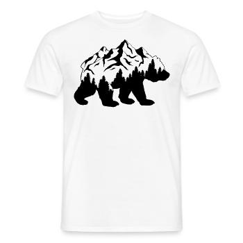 papabar maman ours nature randonneur montagne cadeau - T-shirt homme - blanc - Devant - AI Model Male 178 dark (178cm)