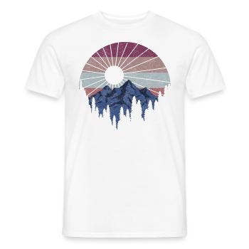 Randonneurs randonnée paysage nature montagne cadeau - T-shirt homme - blanc - Devant - AI Model Male 178 dark (178cm)