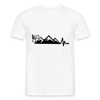 mountain bike - Men's T-Shirt - white - Front - AI Model Male 178 dark (178cm)