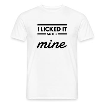 Je l’ai fait, c’est la mine. 2000 - T-shirt homme - blanc - Devant - AI Model Male 178 dark (178cm)