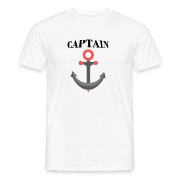 Capitaine capitaine - T-shirt homme - blanc - Devant - AI Model Male 178 dark (178cm)