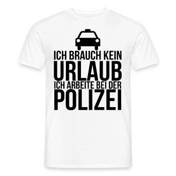 Polizist - Männer T-Shirt - Weiß - Vorne - AI Model Male 178 dark (178cm)