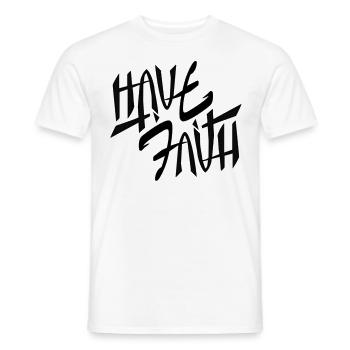 Have Faith - Männer T-Shirt - Weiß - Vorne - AI Model Male 178 dark (178cm)
