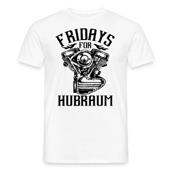 Fridays for Hubraum - Männer T-Shirt - Weiß - Vorne - AI Model Male 178 dark (178cm)