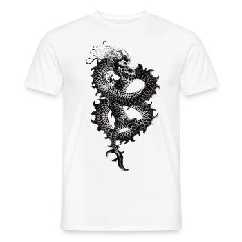 Drache - Männer T-Shirt - Weiß - Vorne - AI Model Male 178 dark (178cm)