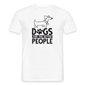 Dogs dogs - Men's T-Shirt - white - Front - AI Model Male 178 dark (178cm)