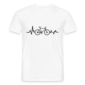 Cycling shirt cycling road bike jersey gift - Men's T-Shirt - white - Front - AI Model Male 178 dark (178cm)
