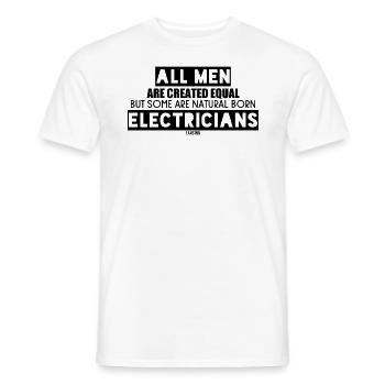 Elektriker Strom Geburt - Männer T-Shirt - Weiß - Vorne - AI Model Male 178 dark (178cm)