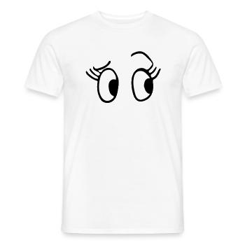 Augen - Männer T-Shirt - Weiß - Vorne - AI Model Male 178 dark (178cm)