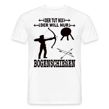 Bogenschütze - Männer T-Shirt - Weiß - Vorne - AI Model Male 178 dark (178cm)