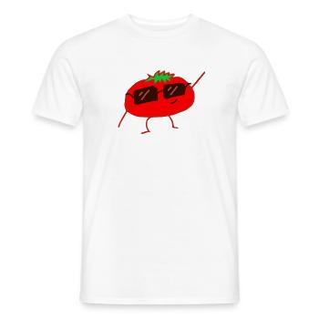 Tomato motif - Men's T-Shirt - white - Front - AI Model Male 178 dark (178cm)