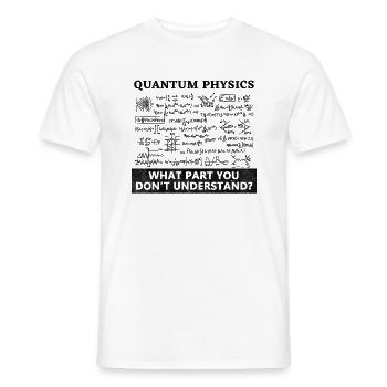 Physique quantique Physique quantique - T-shirt homme - blanc - Devant - AI Model Male 178 dark (178cm)