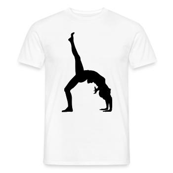 Gymnastics dancer - Men's T-Shirt - white - Front - AI Model Male 178 dark (178cm)
