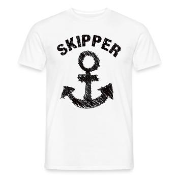 Boot Skipper Motorboot Kapitän Regatta Segler - Männer T-Shirt - Weiß - Vorne - AI Model Male 178 dark (178cm)