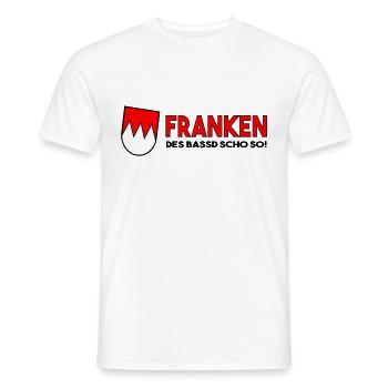 Franken Des Bassd Scho So - Männer T-Shirt - Weiß - Vorne - AI Model Male 178 dark (178cm)