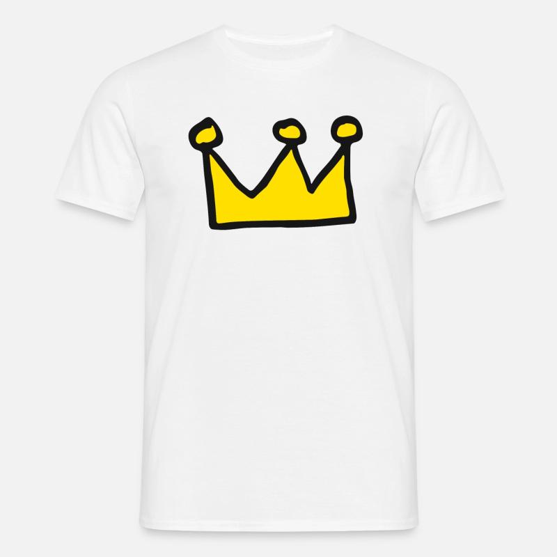 krone - T-shirt til herrer - hvid