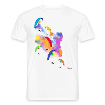 Gleitschirm Pilot Paragliding Leidenschaft - Männer T-Shirt - Weiß - Vorne - AI Model Male 178 dark (178cm)