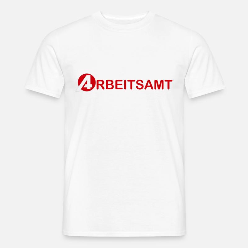 arbeitsamt arbeitslos hartz 4 - Männer T-Shirt - Weiß